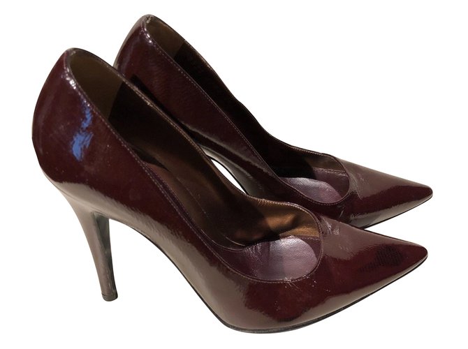 dark red high heels