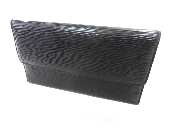 Louis Vuitton Tresor wallet intl leather epi black  ref.89738
