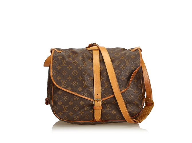 Louis Vuitton Monogram Saumur 35 Brown