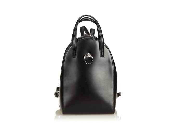 Cartier Leather Panthere Backpack Black  ref.89837