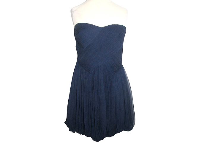Tibi Strapless cocktail dress Navy blue