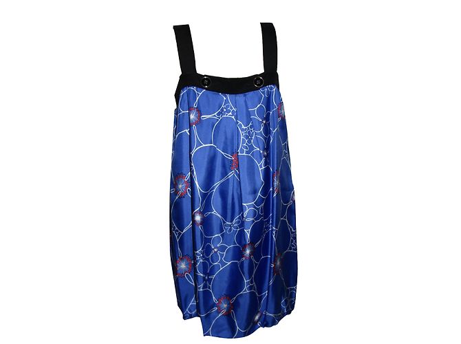 Vestido de seda Tibi azul real