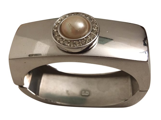 Christian Dior bracelet Silvery Metal  ref.89895