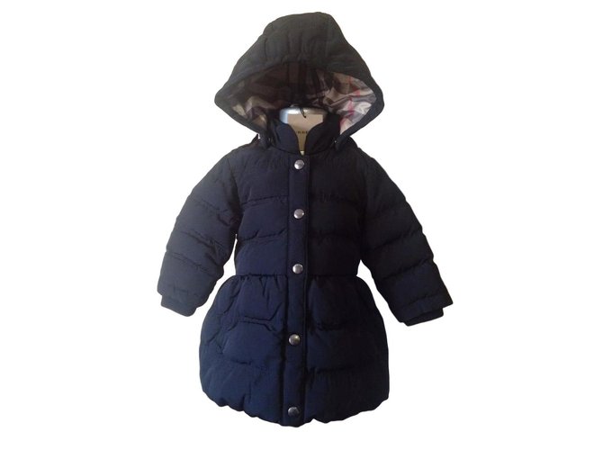 Burberry Girl Coats outerwear Black Cotton  ref.89903