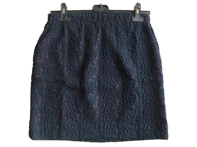 Pennyblack Mini falda en mezcla de lana Azul oscuro Acrílico  ref.89949