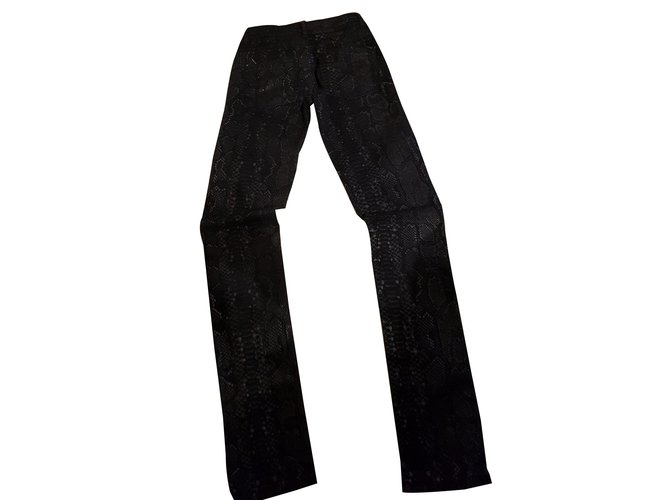 Ikks Pantalones Negro Algodón Elastano  ref.89957