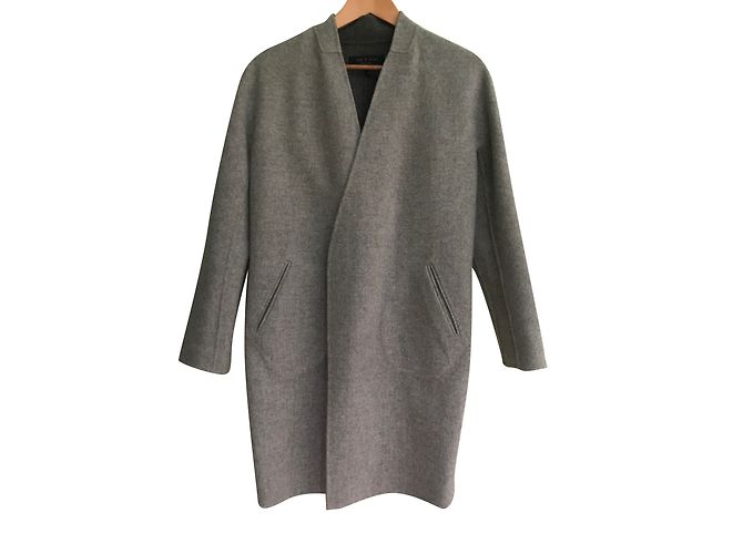 Rag & Bone Cappotto in lana reversibile Grigio Grigio antracite 