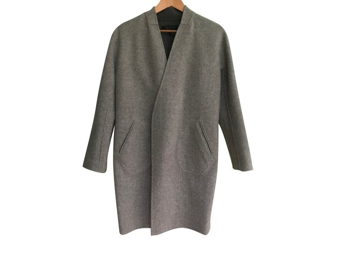 Rag & Bone Reversible Wool Coat Grey Dark grey