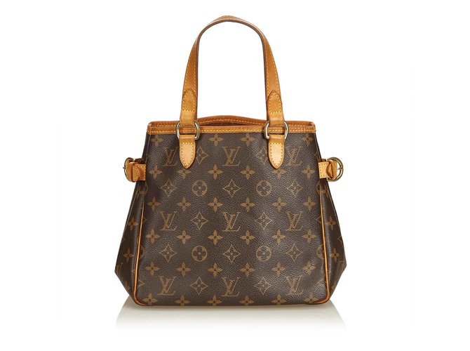 Louis Vuitton Monogram Batignolles Horizontal Brown Leather Cloth  ref.90022