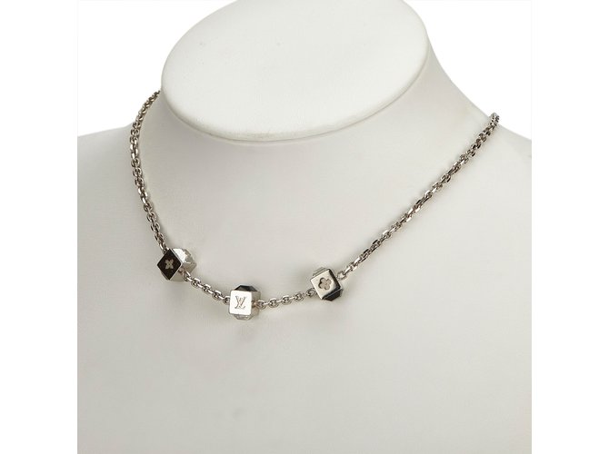 Louis Vuitton Gamble Necklace Silvery Multiple colors Metal  ref.90057