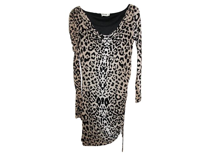 Abito Alice by Temperley con stampa leopardata e ruches Stampa leopardo