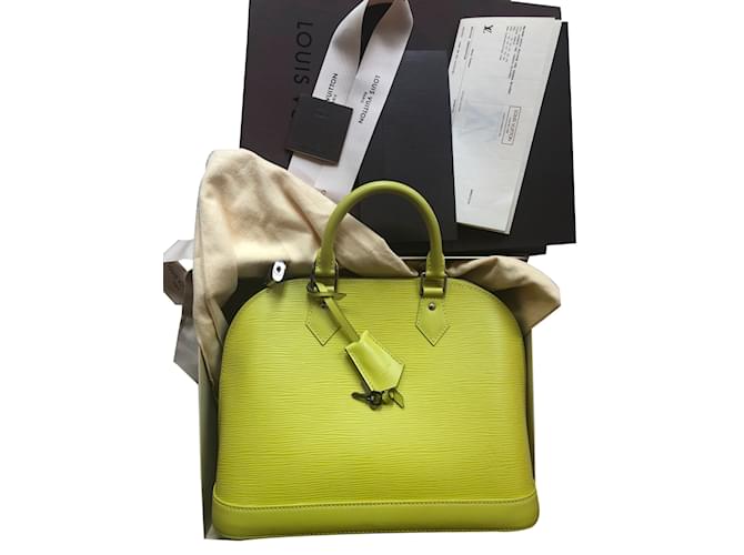 Louis Vuitton Alma PM Yellow Leather  ref.90079