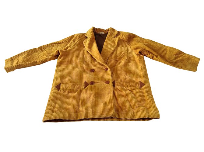 Issey Miyake Double Breasted Jacket Blazer Caramel  ref.90081