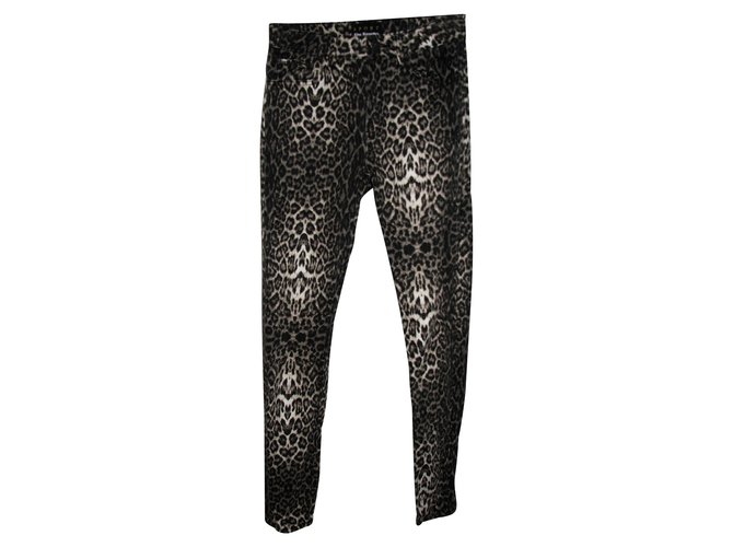 The Kooples Sport Pants, leggings Leopard print Elastane Denim  ref.90096