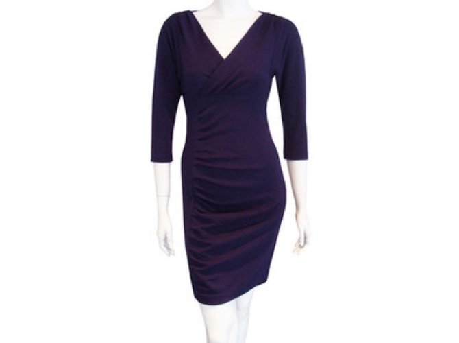 Diane Von Furstenberg Basuto Dress Purple Wool Viscose Elastane  ref.90132