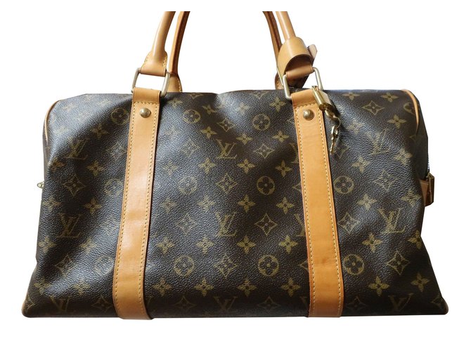 Keepall Louis Vuitton VUITTON - CARRYALL travel bag Dark brown Cloth  ref.90137
