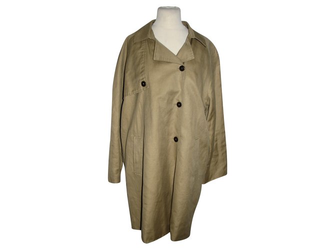Maison Scotch Coats, Outerwear Mustard Cotton Linen  ref.90146