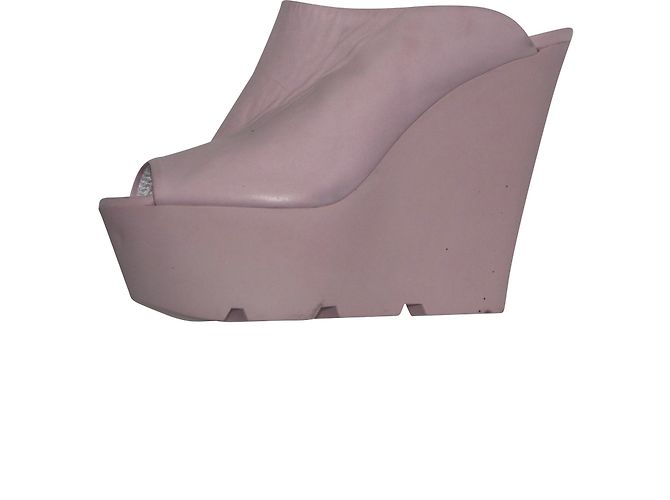 Mule con zeppa Kurt Geiger in pelle rosa taglia 39