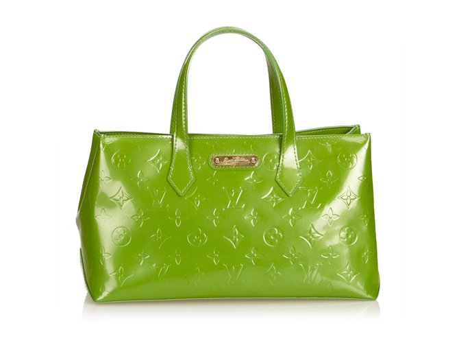 Louis Vuitton Wilshire PM Varnish Green Leather Patent leather  ref.90308