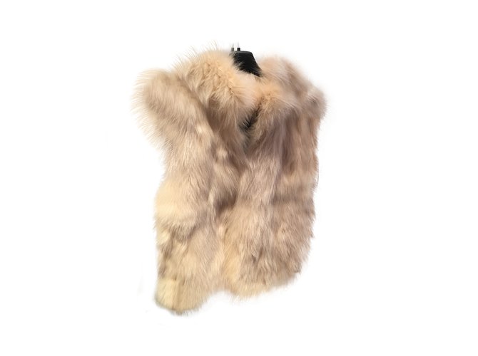 Bcbg Max Azria Hudson Beige Cream Wool Fur  ref.90317