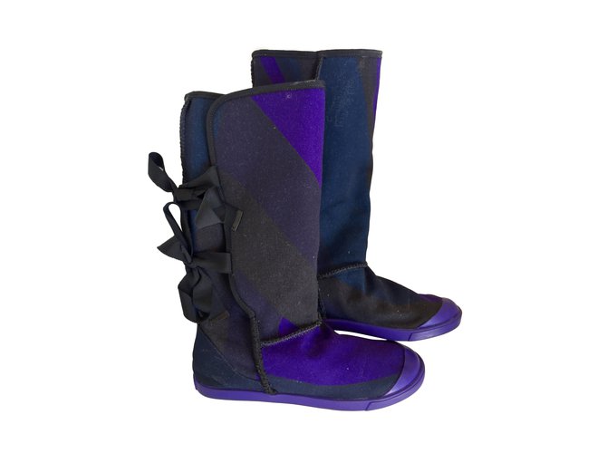 Kenzo Boots Black Blue Purple Cloth  ref.90334