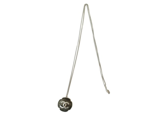 Collar Chanel Plata Metal  ref.90344