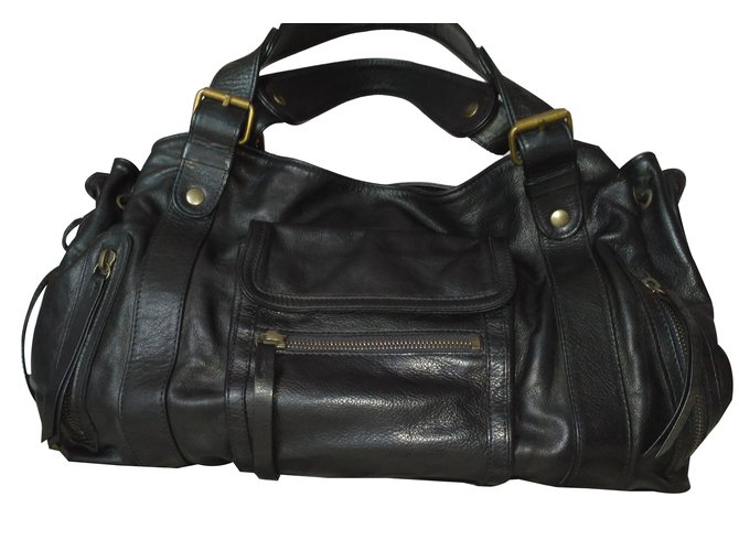 Gerard Darel, 24h Saint Germain Black Leather  ref.90354