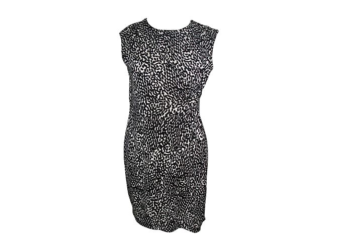Diane Von Furstenberg Jérsei de seda Preto Branco