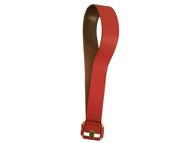 Yves Saint Laurent Ledergürtel Rot 