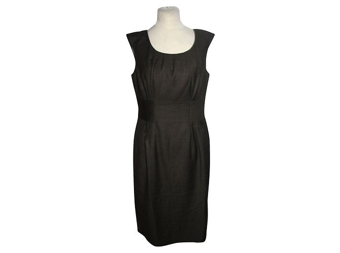 Calvin Klein Kleid Dunkelgrau Rayon Anthrazitgrau