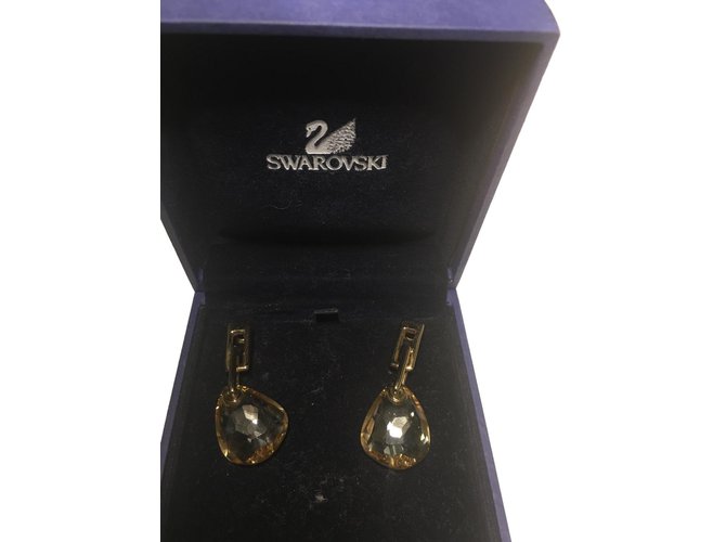 Swarovski Brincos Dourado Banhado a ouro  ref.90416