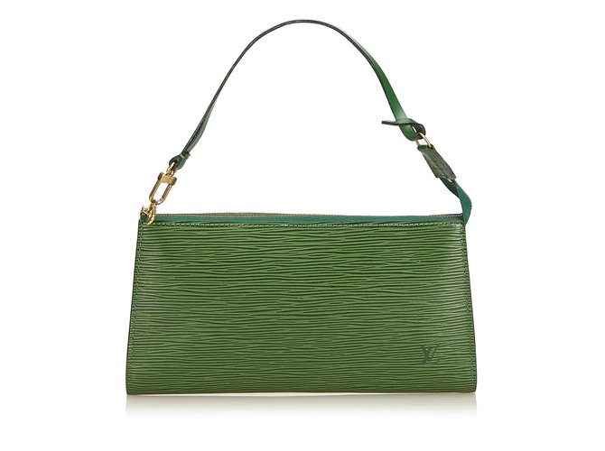 Louis Vuitton Borsa accessori Epi Verde Pelle  ref.90467
