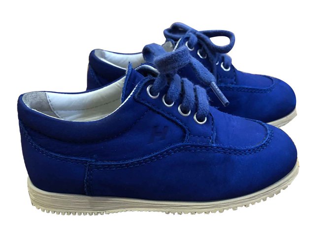 Hogan Sapatilhas rendas até sapatos Azul Suécia  ref.90557