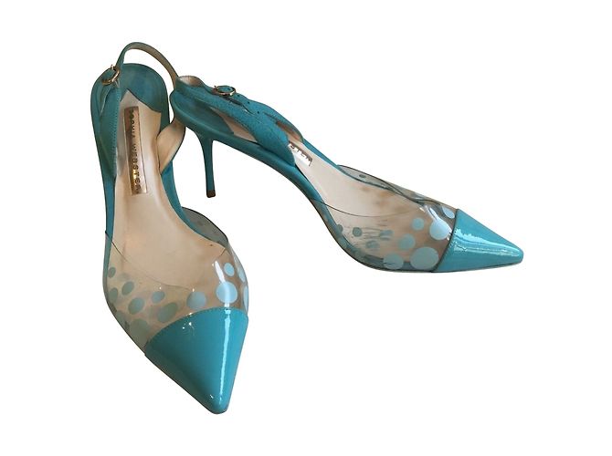 Escarpins Slingback Sophia Webster Turquoise Daimen 37EU