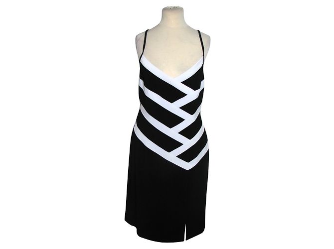 Autre Marque Joseph Ribkoff Kleid schwarz weiß gestreift