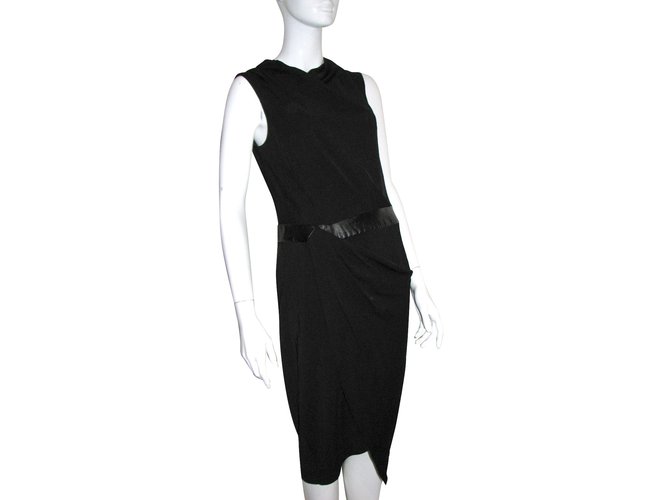 Vera Wang Dress Black Viscose Elastane Nylon  ref.90581