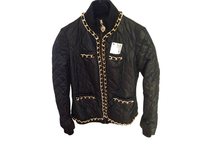 Love Moschino Black Polyester Jackets & Coat – AUMI 4