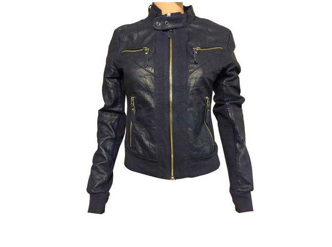 Autre Marque Jackets Blue Leather  ref.90664