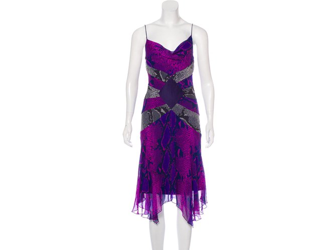 Diane Von Furstenberg Aleucia silk dress Multiple colors Purple  ref.90678