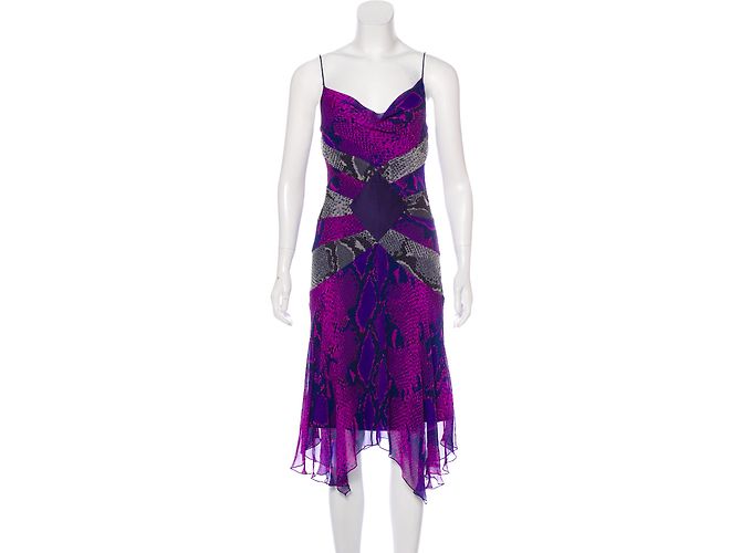 Vestido asimétrico de seda Aleucia Diane Von Furstenberg Multicolor Púrpura