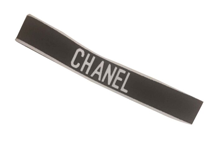 Chanel Fascia per capelli yoga Nero Poliammide  ref.90701