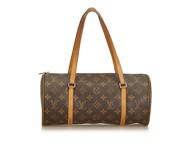 Papillon Louis Vuitton Butterfly Monogram 30 Brown Leather Cloth  ref.90790