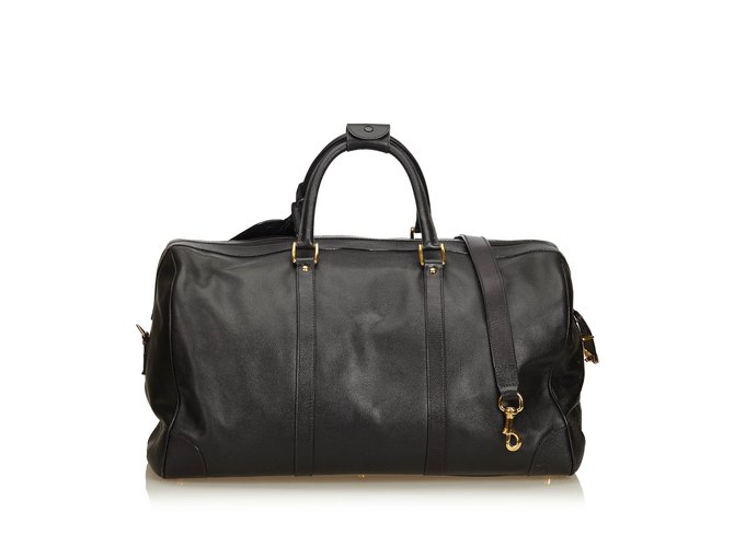 Gucci Leather Duffle Bag Travel bag 