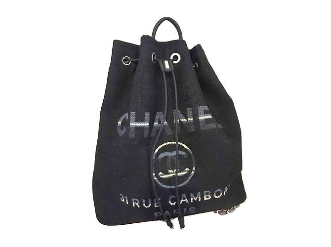 Chanel Deauville backpack Navy blue