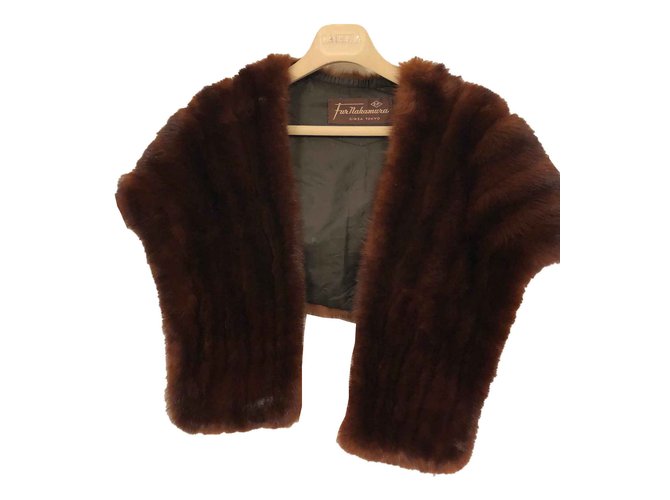 Autre Marque Fur cover for the shoulders Brown  ref.90932