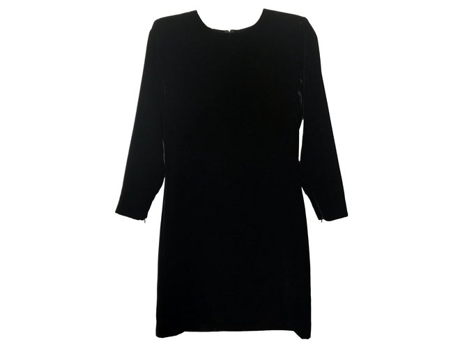Yves Saint Laurent velvet dress Black  ref.90944