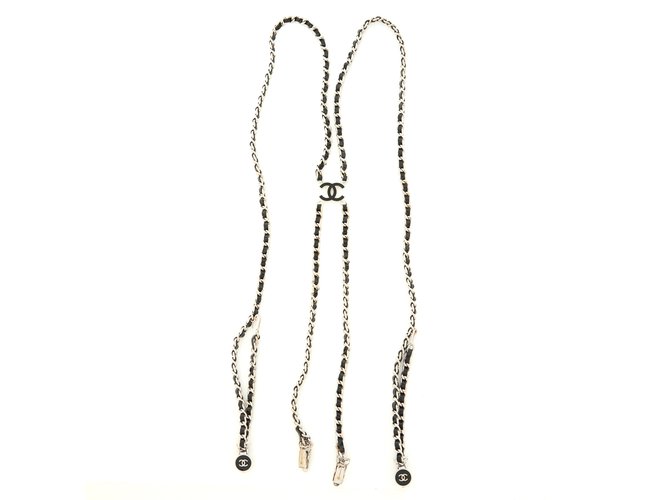 Chanel Timeless braces suspenders Silvery Chain  ref.90993