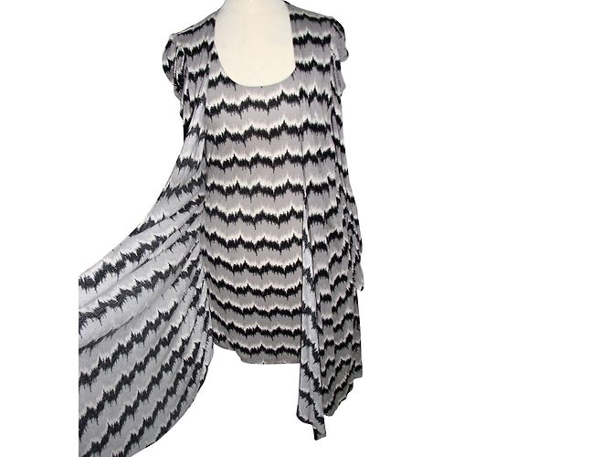 Alice by Temperley Kleid Grau aus Modal Schwarz