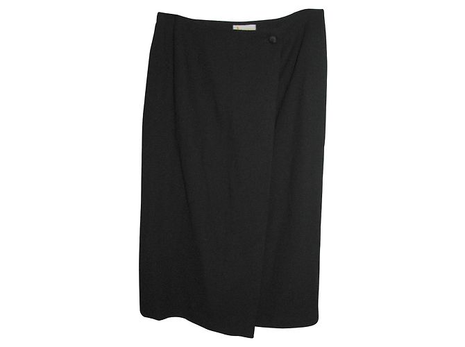 Saia envelope de lã preta Aquascutum Preto