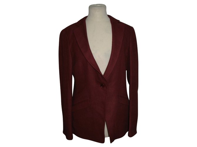 Armani Jackets Dark red Wool Viscose Linen  ref.91021